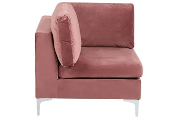 Hörnsektion Beliani Evja Blå NO_BRAND Rose - Møbler - Sofaer - Modulsofaer - Hjørnemodul