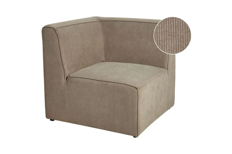 Hörnsektion Beliani Lemvig Beige Taupe