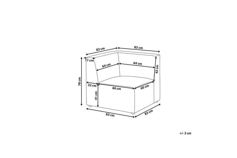 Hörnsektion Beliani Lemvig Beige White - Møbler - Sofaer - Modulsofaer - Hjørnemodul