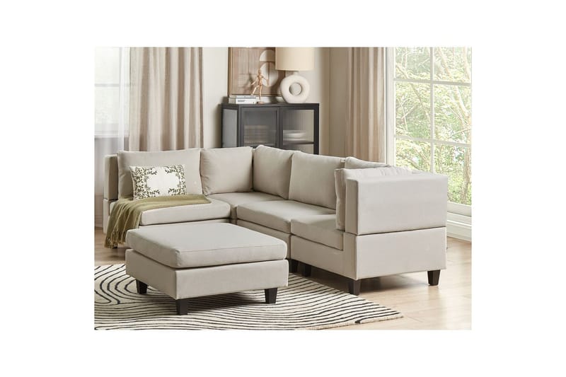 Hörnsoffa Beige, Black - Møbler - Sofaer - Modulsofaer - Komplett modulsofa