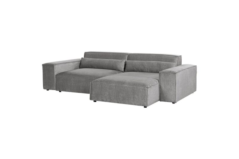 Hörnsoffa Beliani Hellnar Beige, Högervänd NO_BRAND Grey Right-faced - Møbler - Sofaer - Sofagrupper