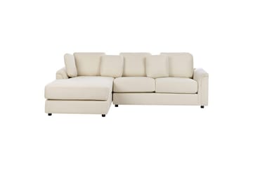 Hörnsoffa Beliani Kohlo Högervänd Beige - Møbler - Sofaer - Sofagrupper