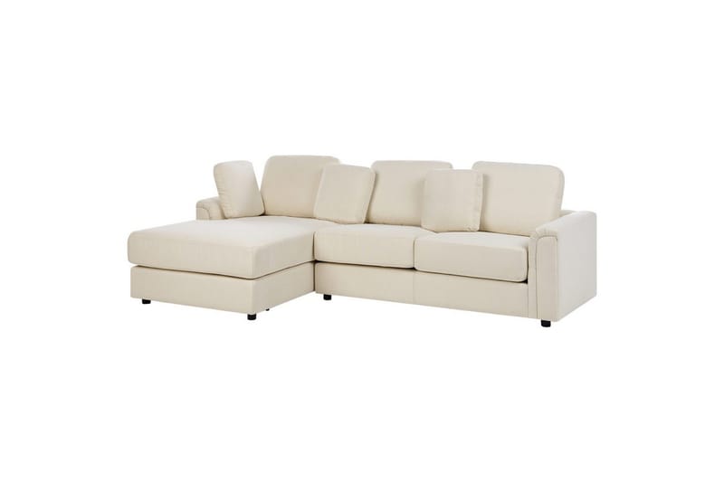 Hörnsoffa Beliani Kohlo Högervänd Beige - Møbler - Sofaer - Sofagrupper