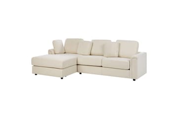 Hörnsoffa Beliani Kohlo Högervänd NO_BRAND Beige - Møbler - Sofaer - Sofagrupper
