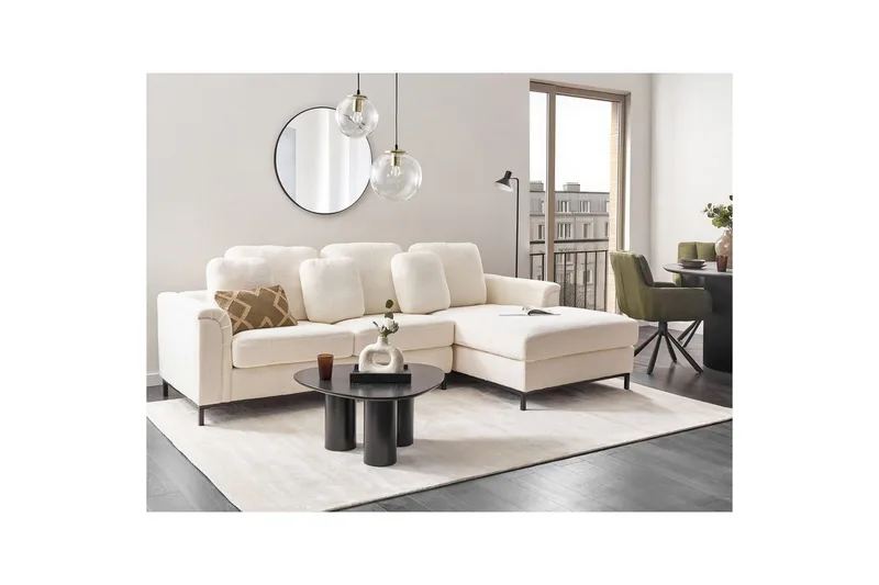 Hörnsoffa Beliani Oslo Högervänd Right-faced - Møbler - Sofaer - Sofaer med sjeselong