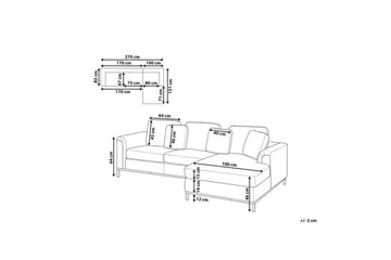 Hörnsoffa Beliani Oslo Högervänd Right-faced - Møbler - Sofaer - Sofaer med sjeselong