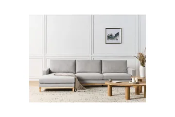Hörnsoffa Beliani Siggard Beige, ljust trä Graphite grey||Light colored wood VALUE_MISSING_4 - Møbler - Sofaer - Sofagrupper