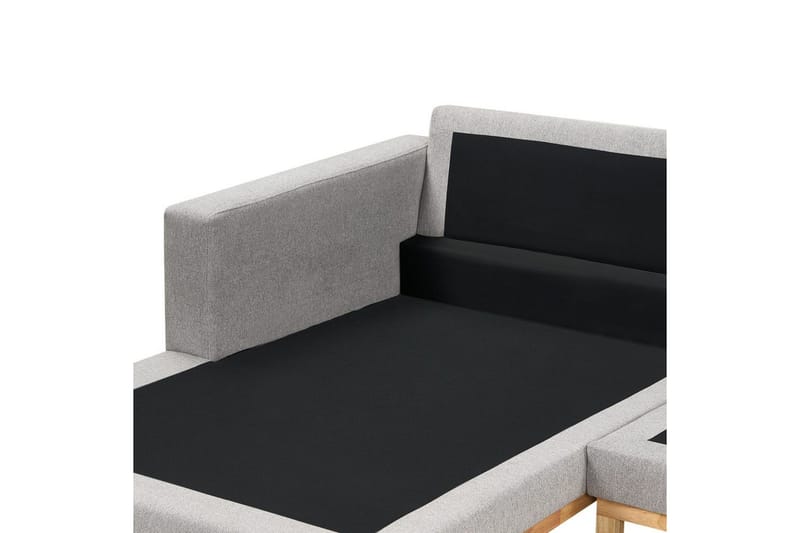 Hörnsoffa Beliani Siggard Beige, ljust trä Graphite grey||Light colored wood VALUE_MISSING_4 - Møbler - Sofaer - Sofagrupper