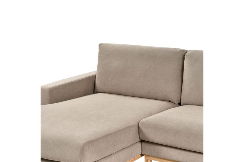 Hörnsoffa Beliani Siggard Beige, ljust trä Taupe||Light colored wood VALUE_MISSING_2 - Møbler - Sofaer - Sofagrupper