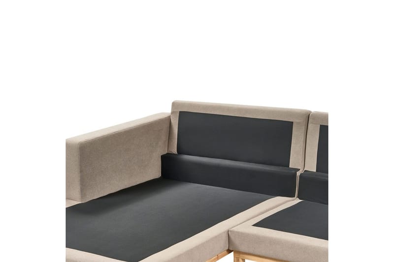 Hörnsoffa Beliani Siggard Beige, ljust trä Taupe||Light colored wood VALUE_MISSING_2 - Møbler - Sofaer - Sofagrupper
