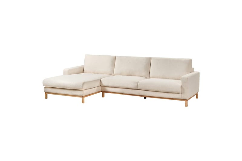 Hörnsoffa Beliani Siggard Beige, ljust trä White||Light colored wood VALUE_MISSING_3 - Møbler - Sofaer - Sofagrupper