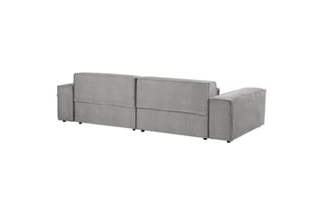 Hörnsoffa med fotpall Hellnar Grå, Högervänd Grey Left-faced - Møbler - Sofaer - Sofaer med sjeselong - 2 seters sofa med divan