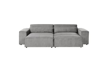 Hörnsoffa med fotpall Hellnar Grå, Högervänd Grey Left-faced - Møbler - Sofaer - Sofaer med sjeselong - 2 seters sofa med divan