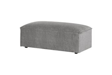 Hörnsoffa med fotpall Hellnar Grå, Högervänd NO_BRAND Grey Left-faced - Møbler - Sofaer - Sofaer med sjeselong - 2 seters sofa med divan