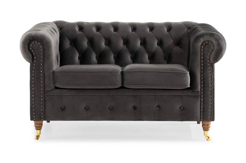 2-seter Sofa Chester Deluxe - Grå - 2 seter sofa - Chesterfield sofaer - Howard-sofaer