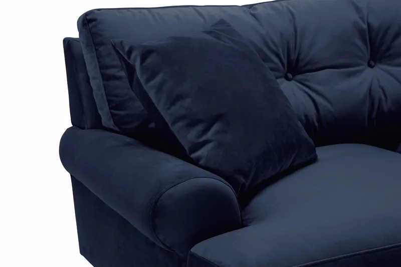 Andrew 2-seters Fløyelssofa - Blå - Møbler - Sofaer - Howard-sofaer