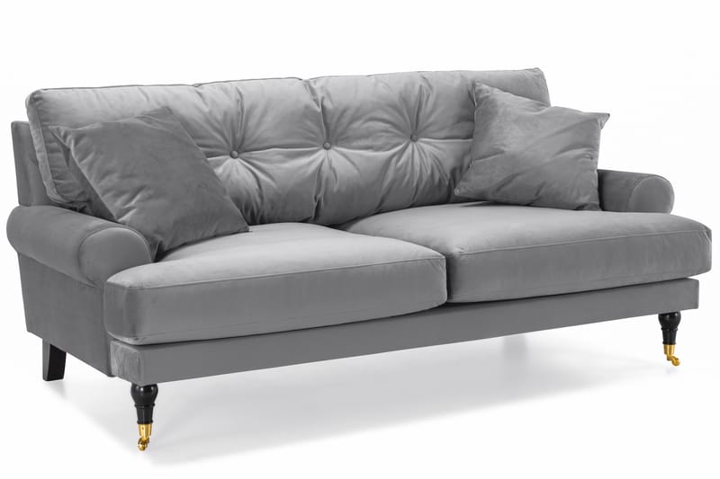 Andrew 2-seters Fløyelssofa - Lys grå - Møbler - Sofaer - Fløyelssofaer