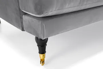 Andrew 2-seters Fløyelssofa - Lys grå - Møbler - Sofaer - Howard-sofaer