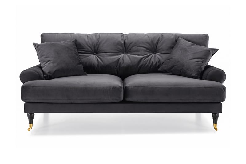 Andrew 2-seters Fløyelssofa - Mørk grå - Møbler - Sofaer - Fløyelssofaer