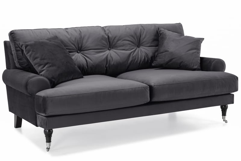Andrew 2-seters Fløyelssofa - Mørk grå - Møbler - Sofaer - Fløyelssofaer