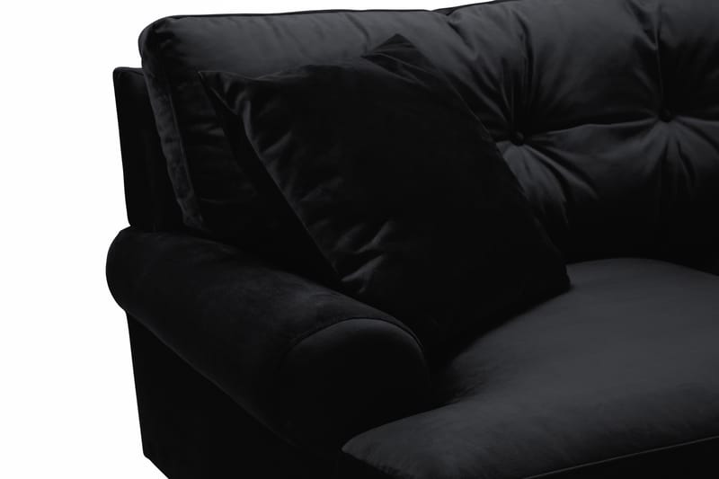 Andrew 2-seters Fløyelssofa - Svart - Møbler - Sofaer - Fløyelssofaer