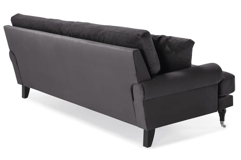 Andrew 3-seters Fløyelssofa - Mørk grå - Møbler - Sofaer - Howard-sofaer