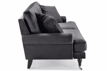 Andrew 3-seters Fløyelssofa - Mørk grå - Møbler - Sofaer - Howard-sofaer