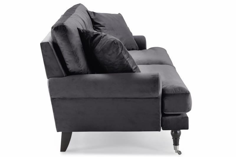 Andrew 3-seters Fløyelssofa - Mørk grå - Møbler - Sofaer - Howard-sofaer