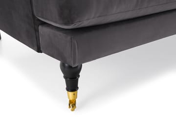 Andrew 3-seters Fløyelssofa - Mørk grå - Møbler - Sofaer - Howard-sofaer