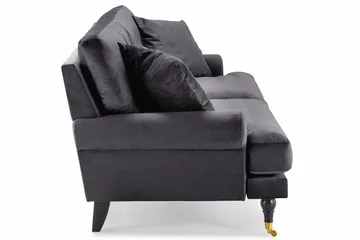 Andrew 3-seters Fløyelssofa - Mørk grå - Møbler - Sofaer - Howard-sofaer