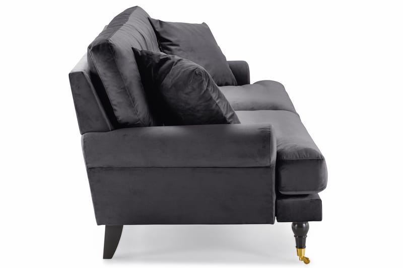 Andrew 3-seters Fløyelssofa - Mørk grå - Møbler - Sofaer - Howard-sofaer