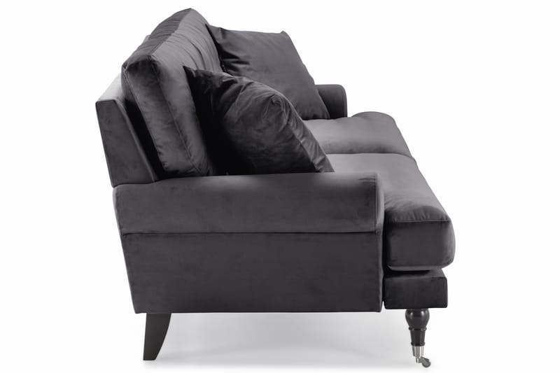 Andrew 3-seters Fløyelssofa - Mørk grå - Møbler - Sofaer - Fløyelssofaer