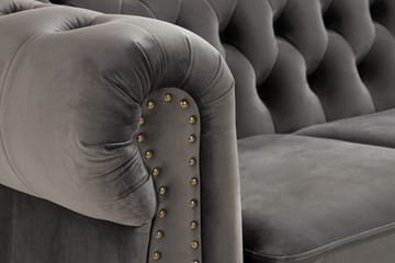 Chesterfield Deluxe 2-seter Sofa - Grå - Møbler - Sofaer - Howard-sofaer