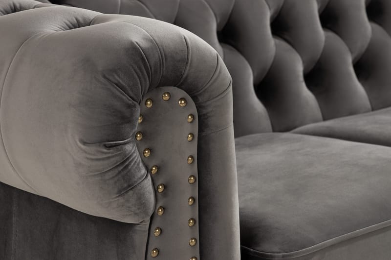 Chesterfield Deluxe 2-seter Sofa - Grå - Møbler - Sofaer - Howard-sofaer