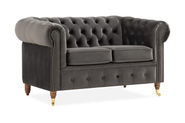 Chesterfield Deluxe 2-seter Sofa - Grå - Møbler - Sofaer - Howard-sofaer