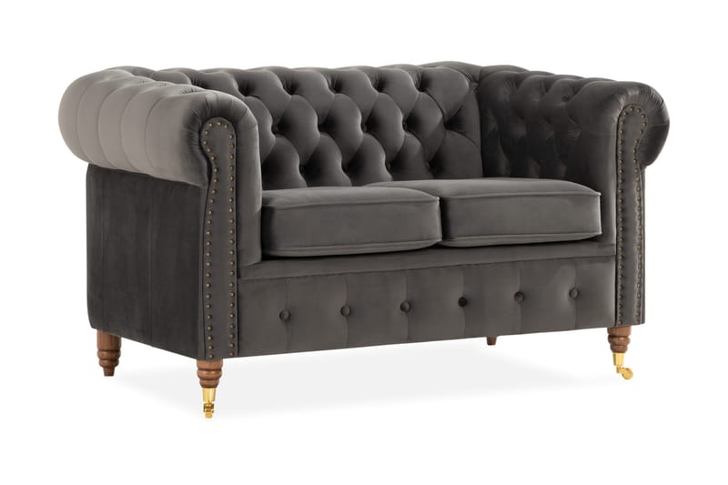 Chesterfield Deluxe 2-seter Sofa - Grå - Møbler - Sofaer - Howard-sofaer