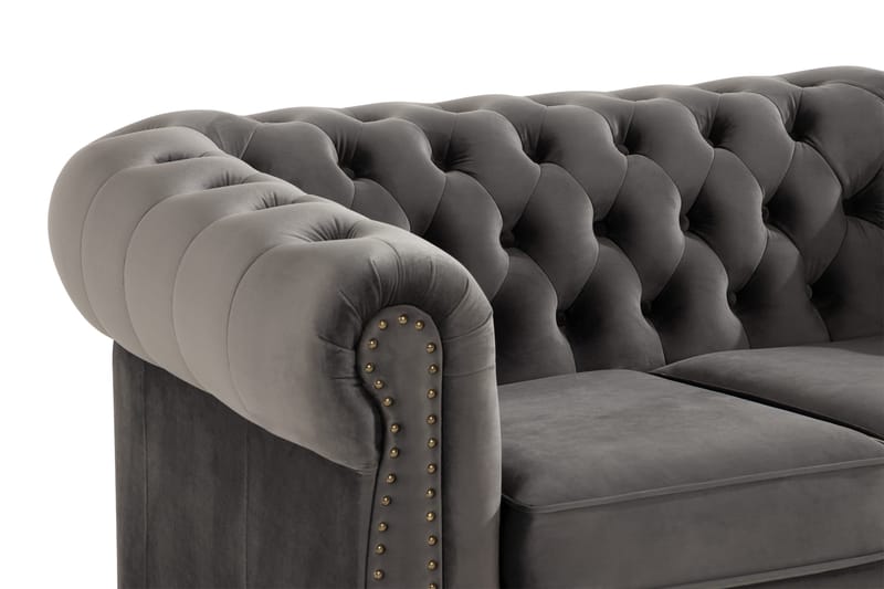 Chesterfield Deluxe 2-seter Sofa - Grå - Møbler - Sofaer - Howard-sofaer