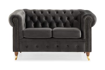 Chesterfield Deluxe 2-seter Sofa - Grå - Møbler - Sofaer - Howard-sofaer