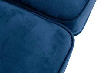 Chesterfield Lyx 2-seter Liten fløyelssofa – Dyp sofa 160 cm bred - Blå - Møbler - Sofaer - Howard-sofaer