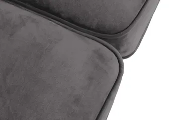 Chesterfield Lyx 2-seter Liten Fløyelssofa – Dyp sofa 160 cm bred - Mørkgrå / Grå - Møbler - Sofaer - Howard-sofaer