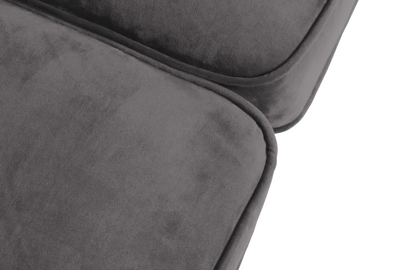 Chesterfield Lyx 2-seter Liten Fløyelssofa – Dyp sofa 160 cm bred - Mørkgrå / Grå - Møbler - Sofaer - Howard-sofaer