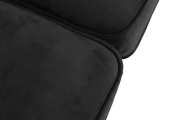 Chesterfield Lyx 2-seter Liten fløyelssofa – Dyp sofa 160 cm bred - Svart - Møbler - Sofaer - Howard-sofaer