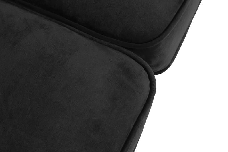 Chesterfield Lyx 2-seter Liten fløyelssofa – Dyp sofa 160 cm bred - Svart - Møbler - Sofaer - Howard-sofaer