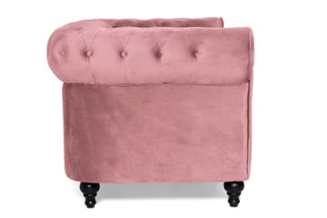 Chesterfield Lyx Fløyelssofa 2-seter - Rostrosa - Møbler - Sofaer - Howard-sofaer