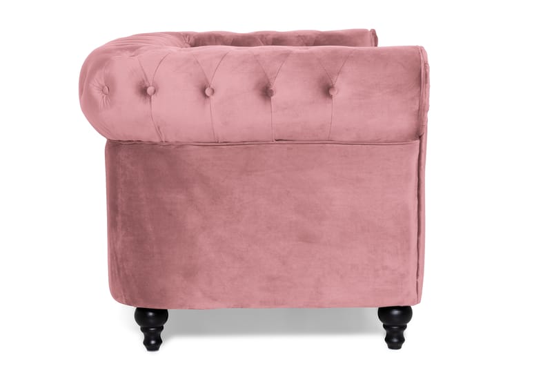 Chesterfield Lyx Fløyelssofa 2-seter - Rostrosa - Møbler - Sofaer - Howard-sofaer