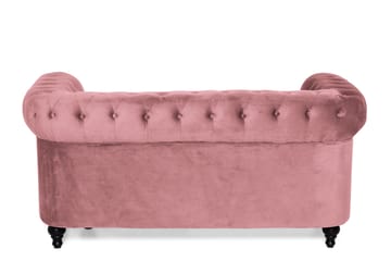 Chesterfield Lyx Fløyelssofa 2-seter - Rostrosa - Møbler - Sofaer - Howard-sofaer