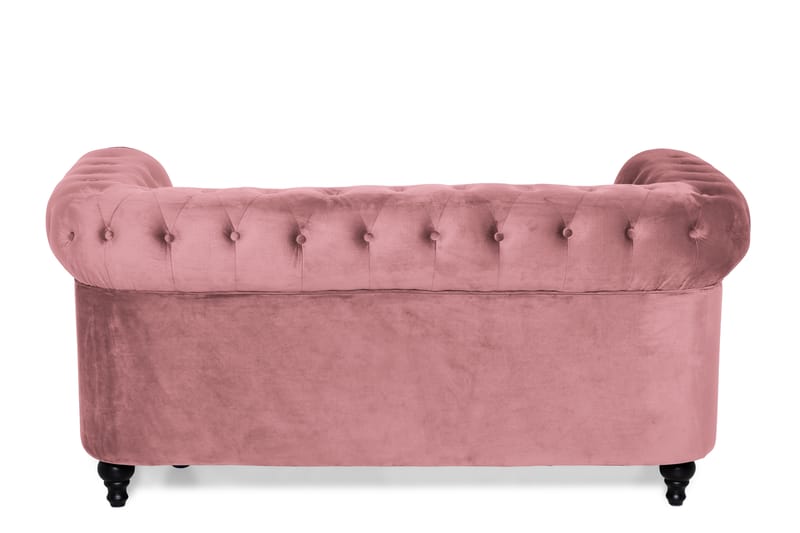Chesterfield Lyx Fløyelssofa 2-seter - Rostrosa - Møbler - Sofaer - Howard-sofaer