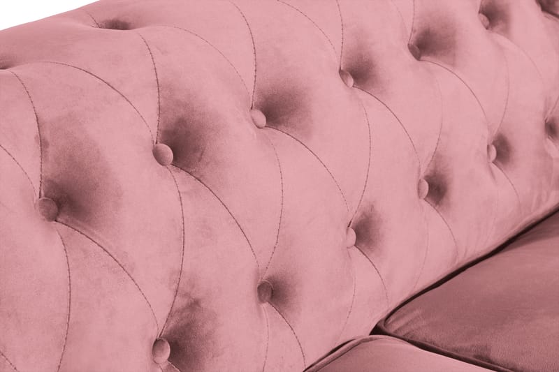 Chesterfield Lyx Fløyelssofa 2-seter - Rostrosa - Møbler - Sofaer - Howard-sofaer
