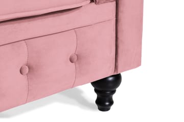 Chesterfield Lyx Fløyelssofa 2-seter - Rostrosa - Møbler - Sofaer - Howard-sofaer