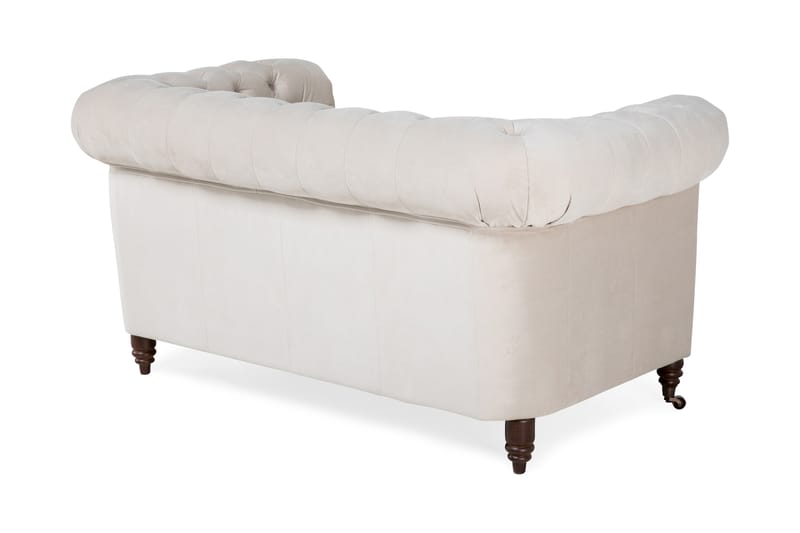 Fløyelssofa Chester Deluxe 2-seter - Beige - Fløyelssofaer - 2 seter sofa - Howard-sofaer - Chesterfield sofaer